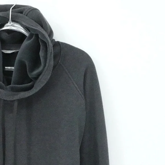 Athleta Hoodie Womens‎ Small Charcoal Gray Funnel Neck Kangaroo Pocket - Picture 6 of 16